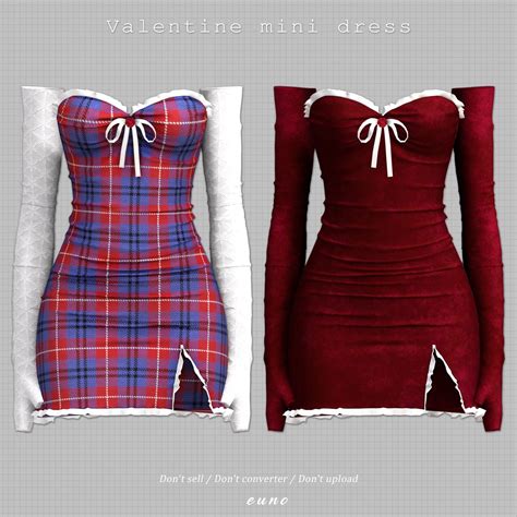 Valentine Mini Dress Euno Sims On Patreon Sims New The Sims Pc