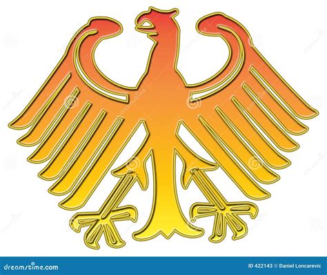 Golden Eagle - Emblem - A Heraldic Sign Cartoon Vector | CartoonDealer ...