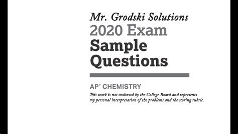 Ap Chem Test Scoring