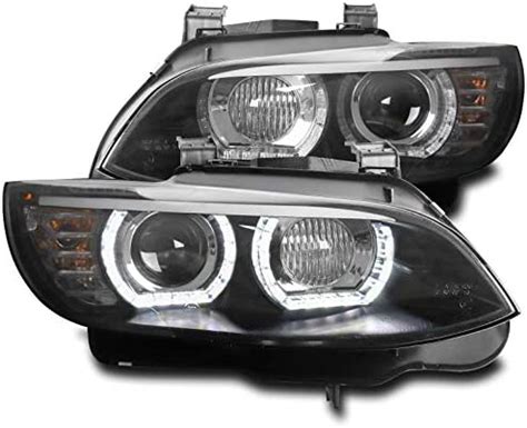 Amazon ZMAUTOPARTS 3D Halo Black Projector Headlights Headlamps