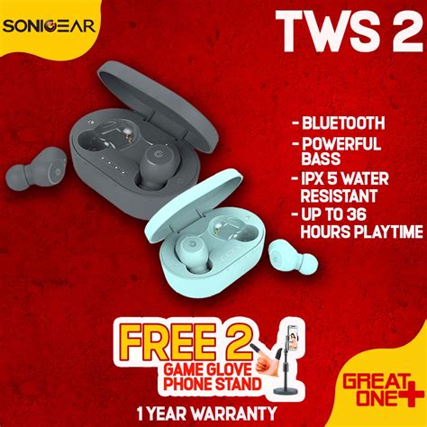 Sonicgear Earpump Tws Wireless Bluetooth Earbuds Playtime Up To