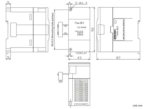 Fx2n 8ex Downloaddimensions And Cad Melsec F Series Programmable