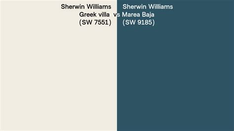 Sherwin Williams Greek Villa Vs Marea Baja Side By Side Comparison