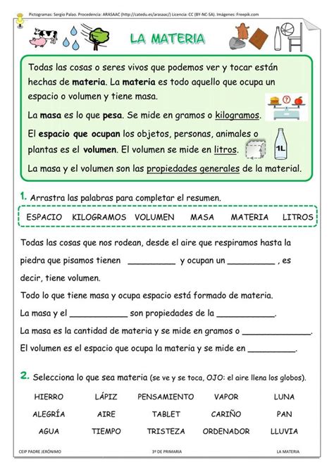 La materia interactive exercise for 3º Enseñanza de química Ciencias