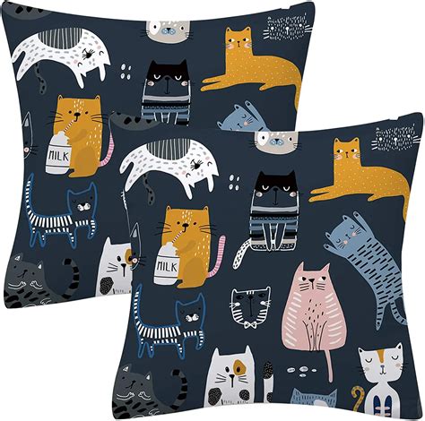 Niedliche K Tzchen Katze Pack Von Dekorative Wurf Kissen Fall Platz