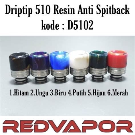 Jual Driptip 510 Resin Anti Spitback Dengan Jaring Pengaman D5102