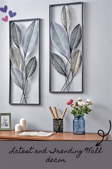 Silver Metallic Leaf Wall Decor