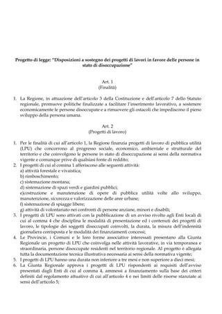 PdL Lavori Pubblica Utilità LPU Pettinari pdf