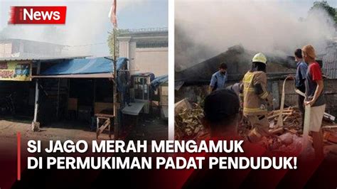 Gegara Korsleting Listrik Rumah Padat Penduduk Hangus Terbakar Di