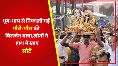 Gauri Gaura Pooja धूम धाम से निकाली गई विसर्जन यात्रा लोगों ने हाथ