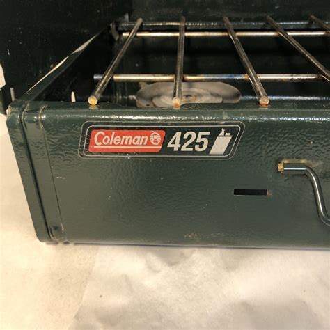 Coleman 2 Burner White Gas Camp Stove Model 425f Dated 41999 No Fuel Tank Ebay