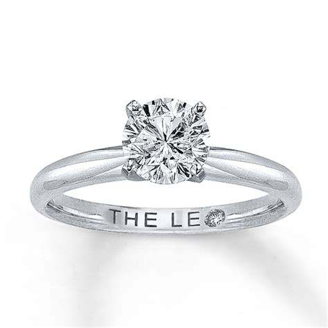 Leo Diamond Solitaire Ring 1 ct 14K White Gold | Kay