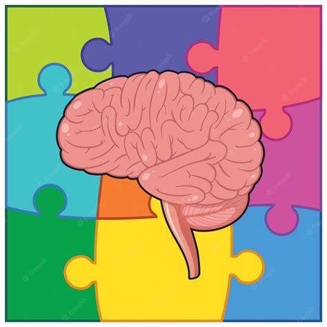 Cerveau Humain Avec Fond De Puzzle Vecteur Gratuite