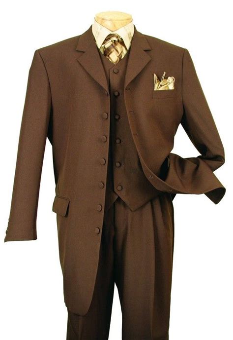 Zoot Suits For Men Brown Tonal Stripe 3 Piece Fortini 29198 Zoot Suit