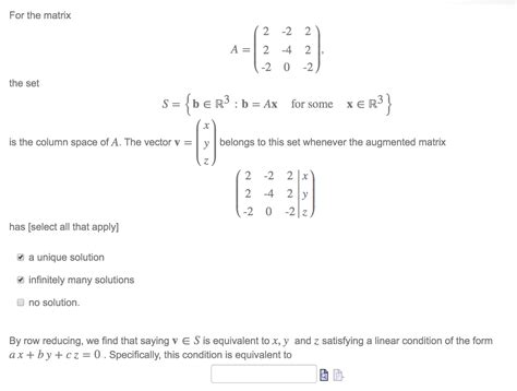 Solved For The Matrix 2 2 A 2 4 2 2 0 2 The Set S BE Chegg