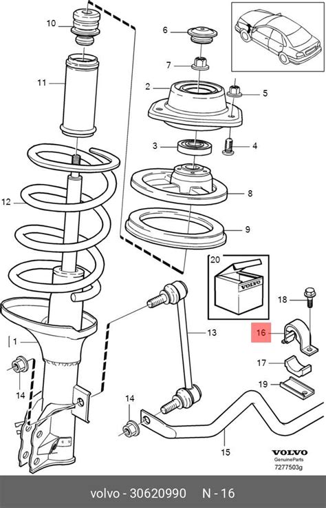 Exploring The Diagram Of Volvo S60 Front Suspension Parts