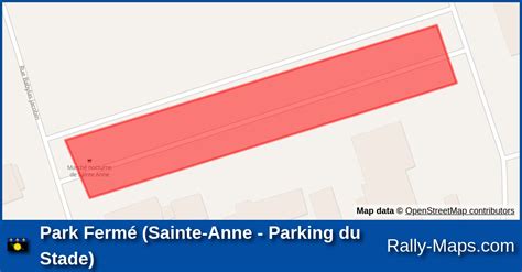 Karte Park Ferm Sainte Anne Parking Du Stade Rallye National Des