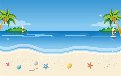 Tropical beach wallpaper - Vector wallpapers - #21922