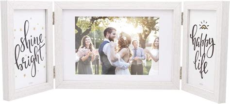 Afuly 3 Picture Frame 5x7 4x6 Triple Hinged Picture Frames