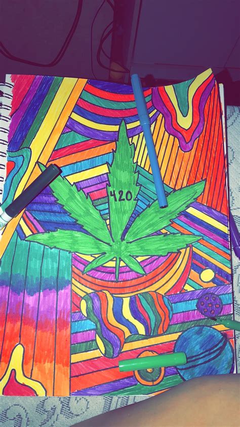 Trippy Weed Drawings - Hibert Trippy Zeichnungen | Istrisist