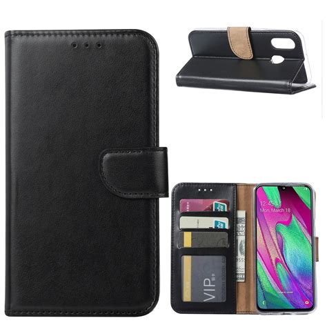 Hoesje Geschikt Voor Samsung Galaxy A40 Bookcase Zwart Portemonee Hoesje All4gadgets