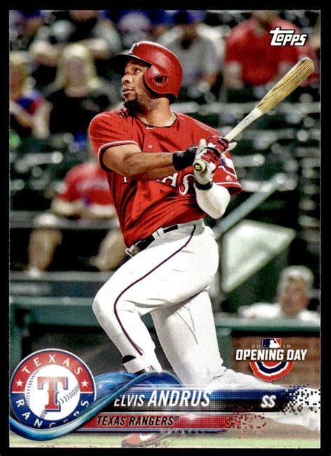 2018 Topps Opening Day 101 Elvis Andrus Texas Rangers EBay