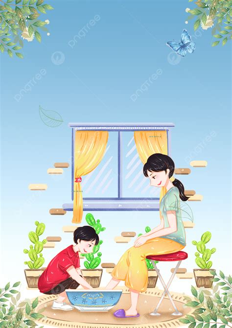 Background Latar Belakang Poster Ilustrasi Hari Ibu Hari Ibu Ibu