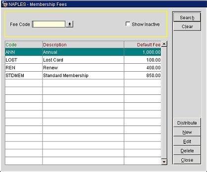 Membership Fees