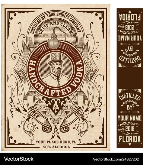 Vintage Liquor Labels Layered Royalty Free Vector Image