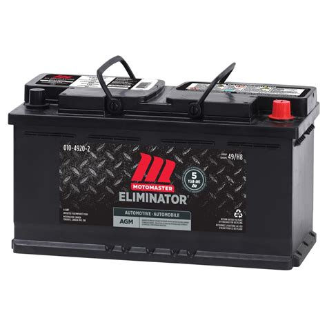 Motomaster Eliminator Agm Group Size 49 H8l5 Battery 850 Cca