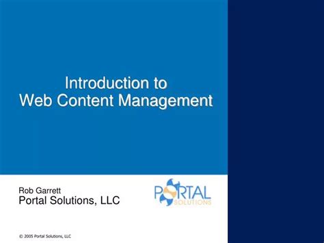 Ppt Introduction To Web Content Management Powerpoint Presentation