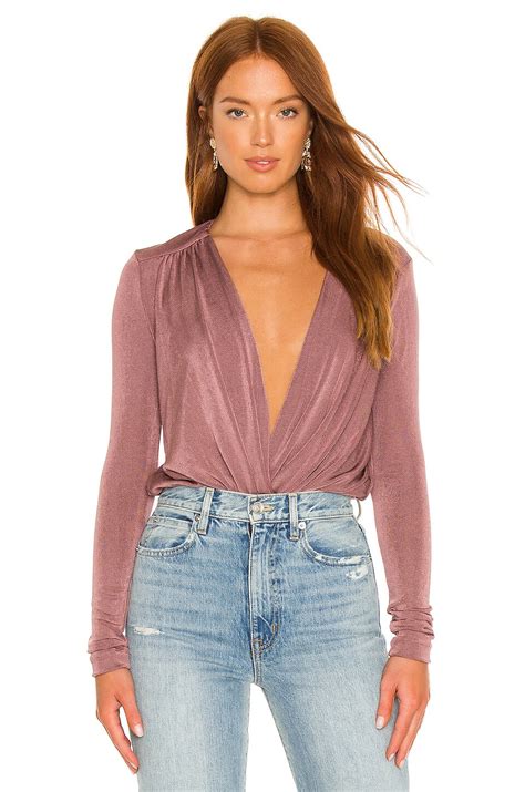 Free People Turnt Bodysuit In Mauve Woods Revolve