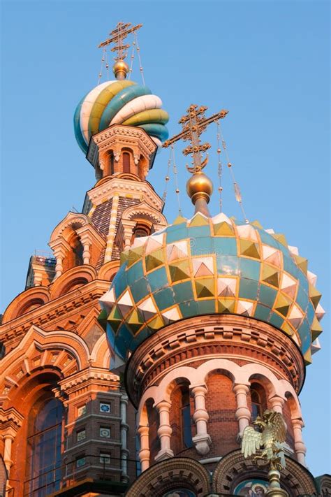 Domes Of The Church Of The Savior On Spilled Blood Stock Photo Image