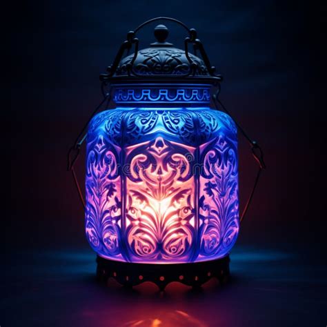 UV Blacklight of Cylindrical Paper Lantern Photography Stock ...