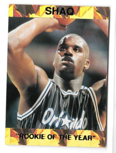 Shaquille O Neal Rookie Of The Year Shaq Promo Card One Of Ebay