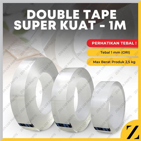 Jual Nano Double Tape Nano Doubletape Bening PANJANG 1 Meter 1 M 1M