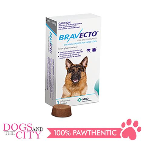 Bravecto Large 20 40kg Anti Tick And Flea Chewable Tablet For Dogs