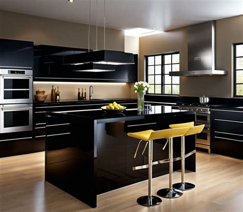 Kitchens Transformed With Sleek Black Countertops Hd Constructionco