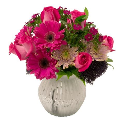 Bloom Haus Medium Assorted Mixed Rose Gerbera Vase 19 Stem Fred Meyer