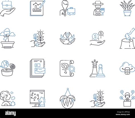 Environmental Conservation Line Icons Collection Sustainability