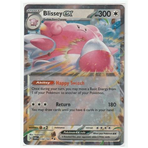 Blissey Ex 134 167 Ultra Rare SV6 Twilight Masquerade Pokemon TCG