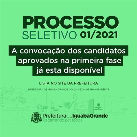 Prefeitura Convoca Candidatos Aprovados No Processo Seletivo Da