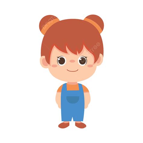 Cute Little Girls Vector Hd PNG Images, Little Girl Cute Vector Design ...