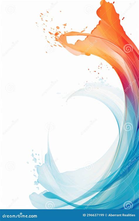 Colorful Abstract Wave Vector Illustration On White Background Stock