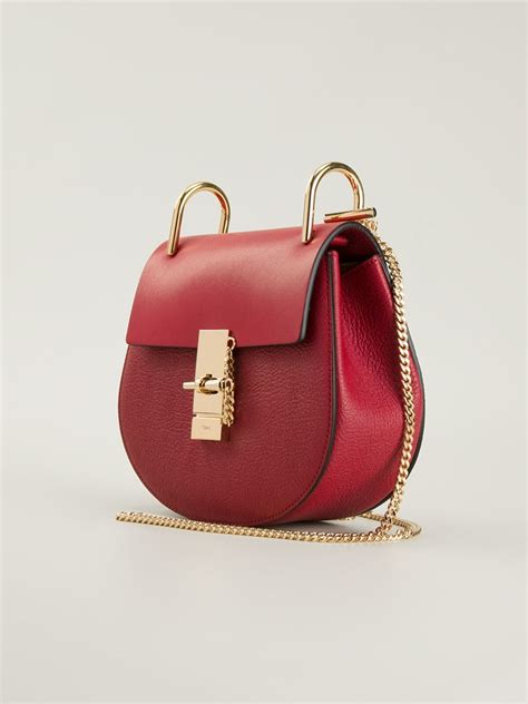 Chloé Drew Shoulder Bag In Red Lyst