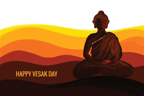 happy vesak day buddha purnima wishes greeting card background