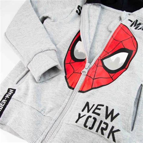 Bluza Z Kapturem Spider Man Dla Ch Opca Szara