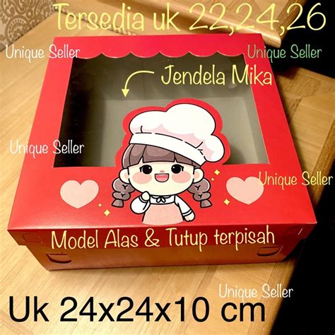 Jual Dus Box Kotak Hampers Merah CHEF 24x24x10 Per Pcs Dus Box Kotak