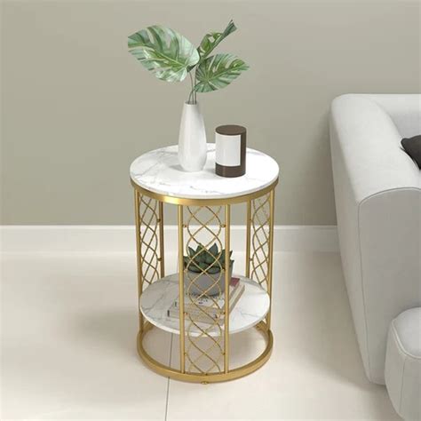 Jual Ready Side Table Meja Sudut Stainless Dan Marmer Asli Meja