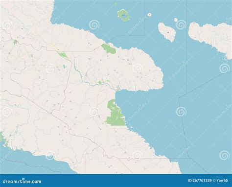 Morobe Papua New Guinea OSM No Legend Stock Illustration